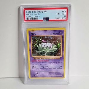 2016 pokemon XY Mew-Holo Evolutions. #53 mint PSA 8